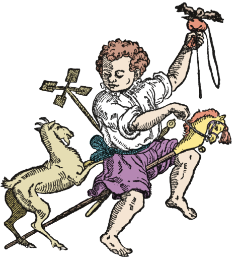 Tudor child on hobby horse